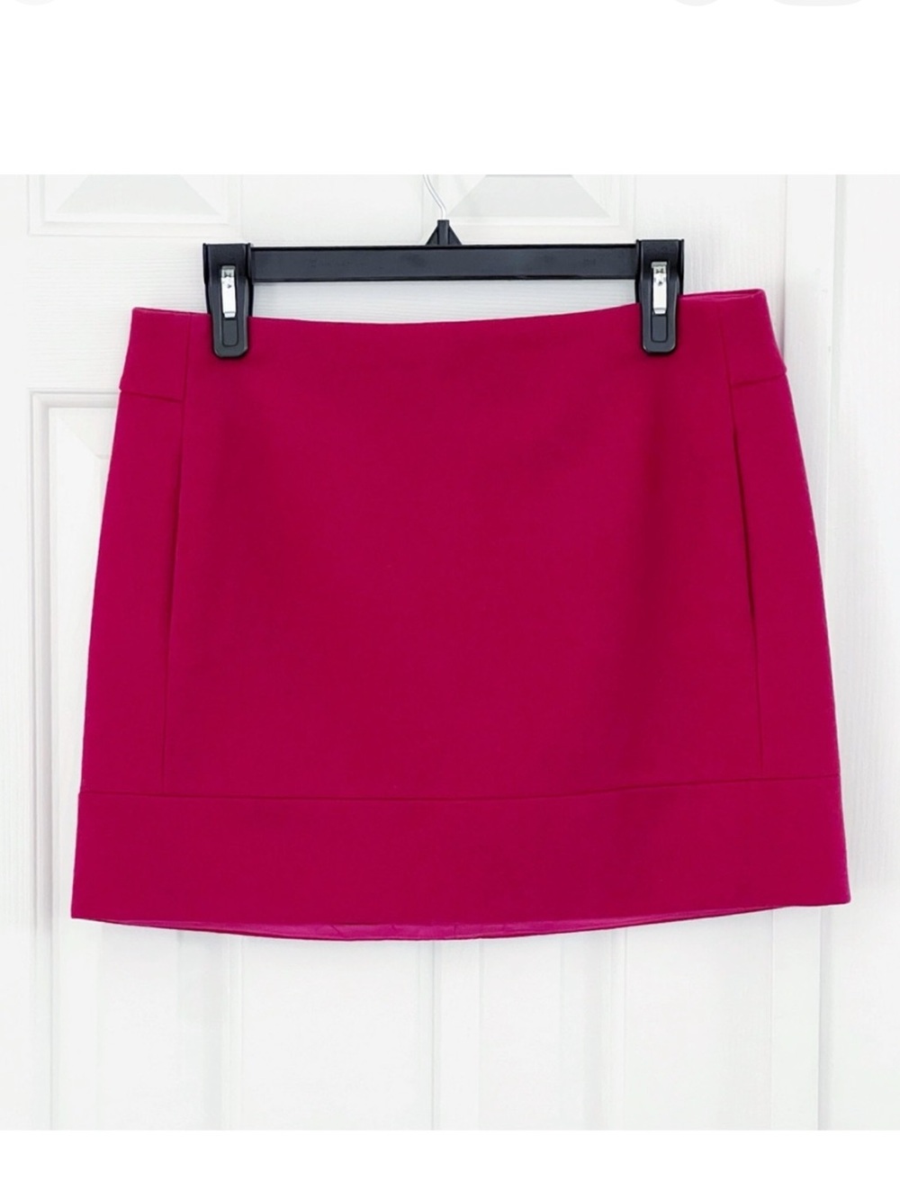 J.Crew Wool Mini Skirt Pockets Womens Size 8 Magenta Pink
